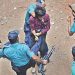 বুলেটপ্রুফ জ্যাকেটে পুলিশের অভিযানে থানার তিন বয় !